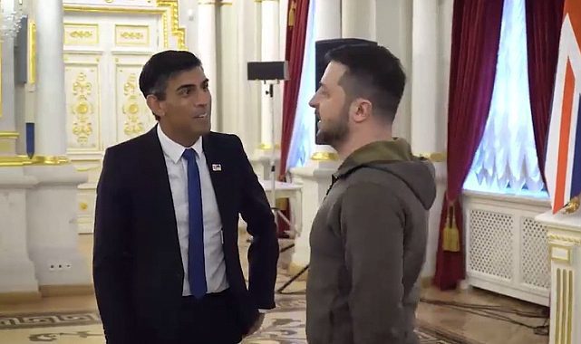 İngiltere Başbakanı Rishi Sunak Vladimir Zelensky&#039;yi ziyaret etti
