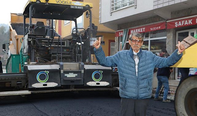 Ordu&#039;dan Perşembe&#039;nin merkezine sıcak asfalt