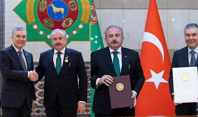 TBMM Başkanı Mustafa Şentop’a Türkmenistan&#039;da &#039;Devlet Nişanı&#039; verildi