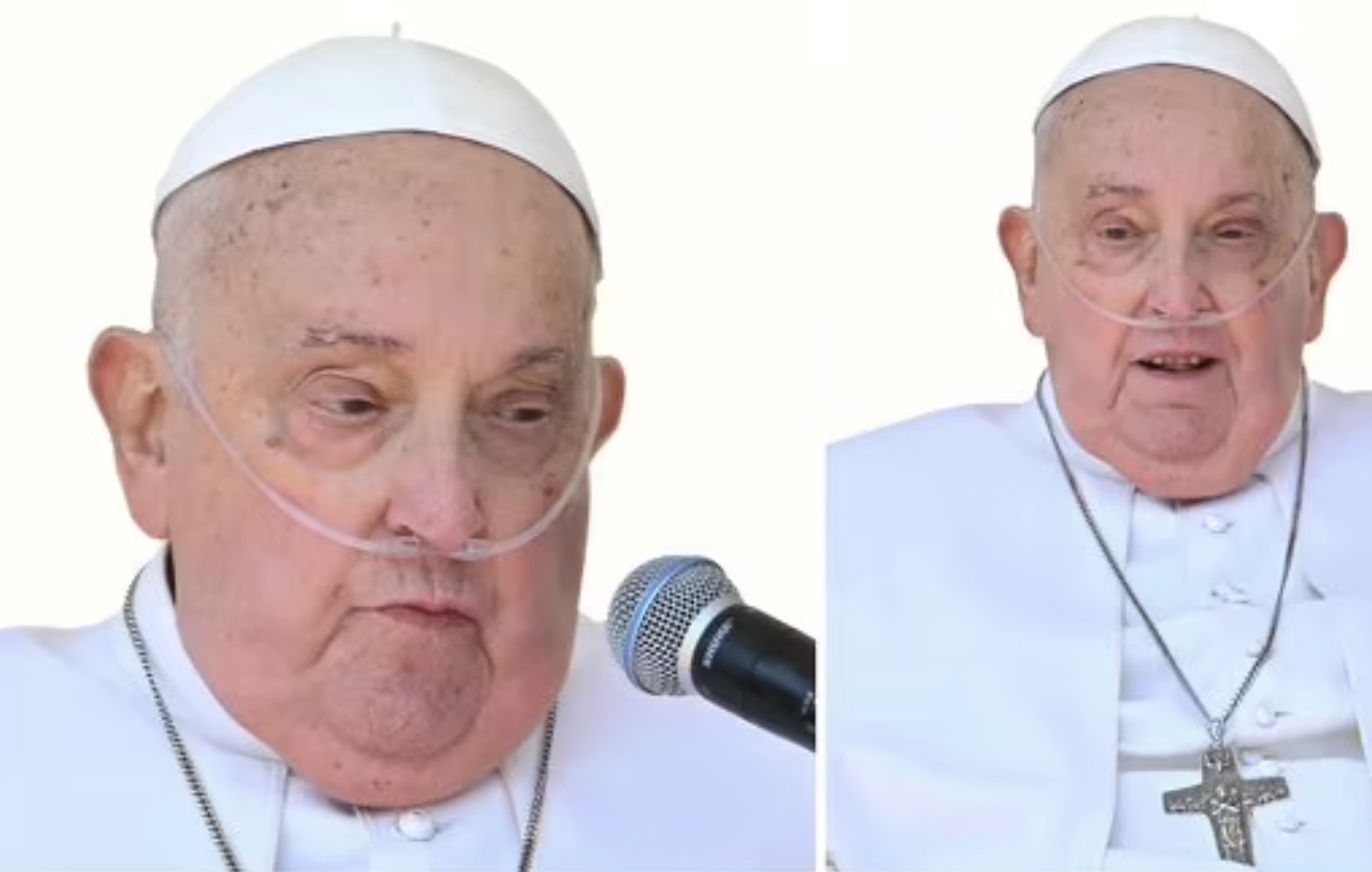 Ölümden dönmüştü! Papa halkı böyle selamladı