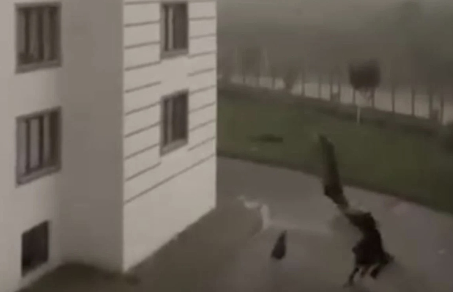 Korkunç kaza! Çatıdan koptu, çocuğun üzerine düştü