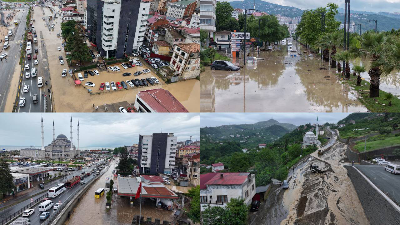 Trabzon’da sel felaketi: Yollar ve evler sular altında, 1 kişi kayıp