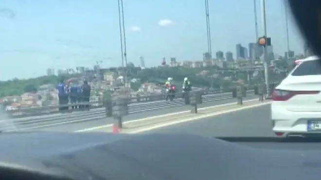 15 Temmuz Şehitleri Köprüsü&#039;nde korku dolu anlar