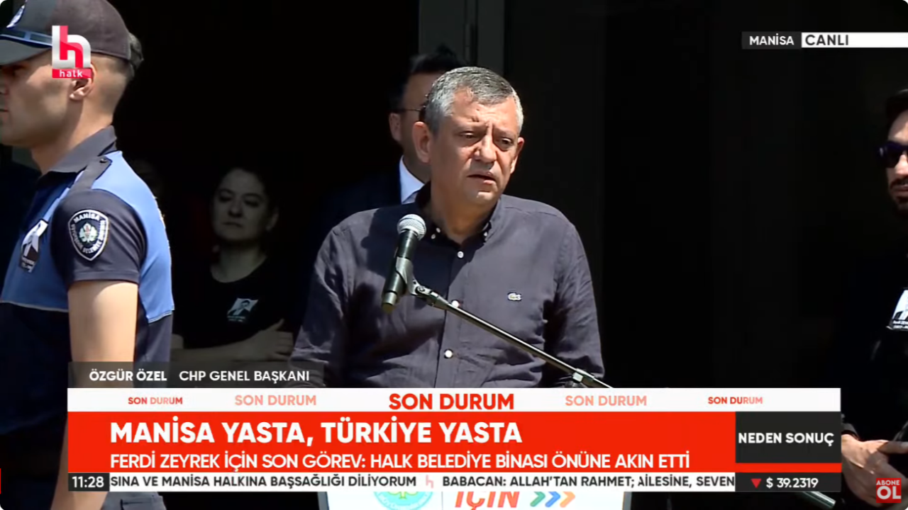 Özgür Özel cenazede hüngür hüngür ağladı