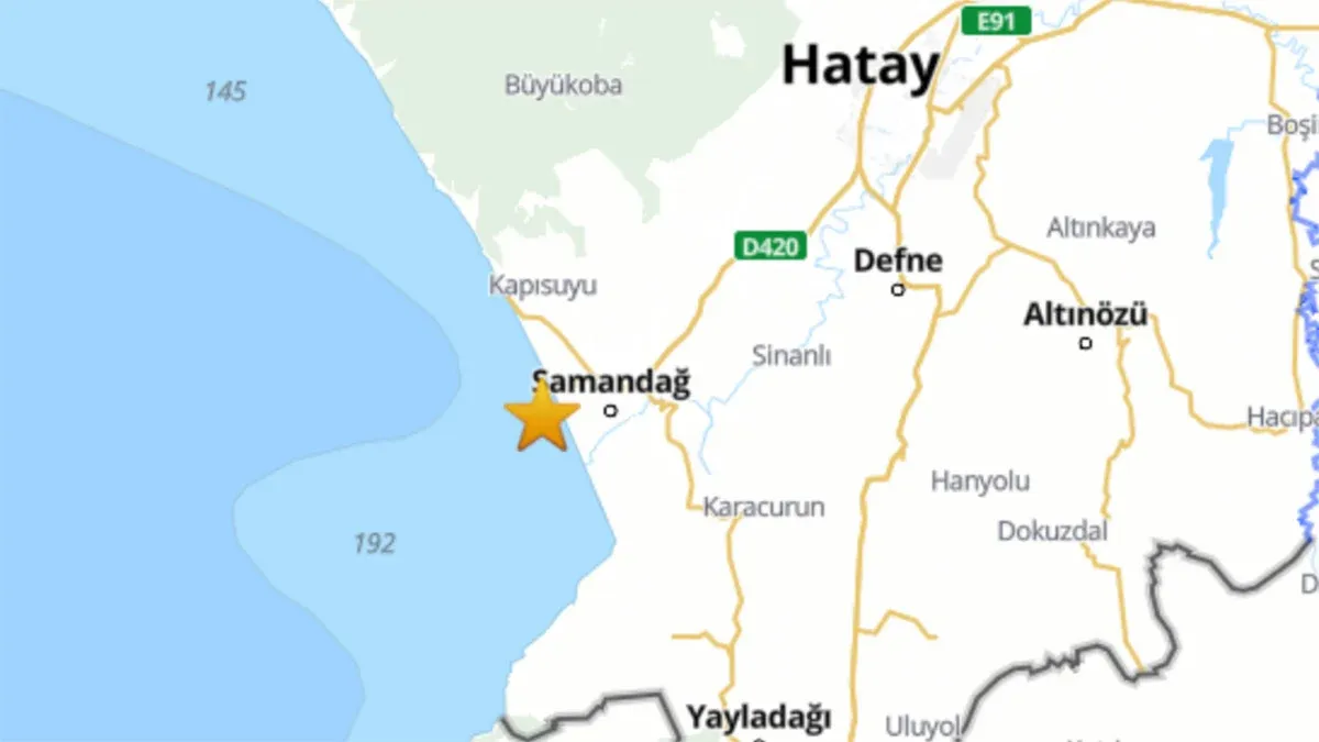 Hatay&#039;da korkutan deprem: Samandağ sallandı, halk panikle sokağa çıktı
