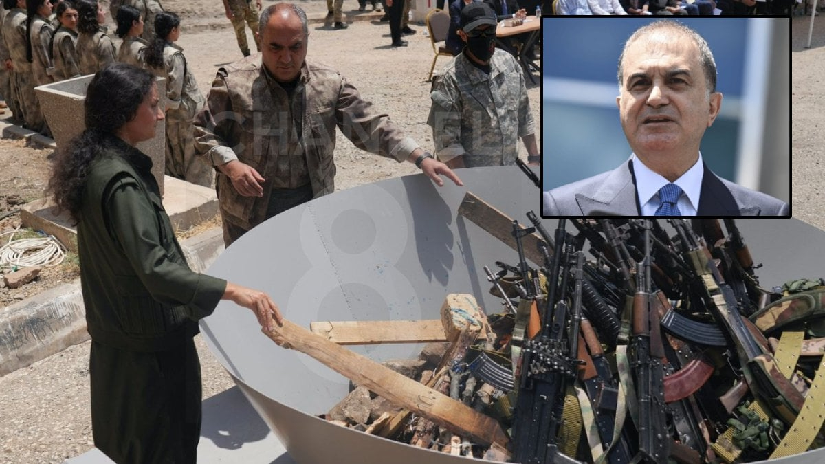 PKK silahları yakarken... AK Parti&#039;den ilk açıklama: Tarihi bir sayfa açılıyor