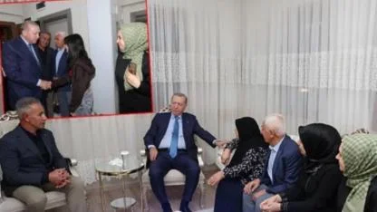 Depremzede aileye ilk ziyaret Cumhurbaşkanı Erdoğan'dan
