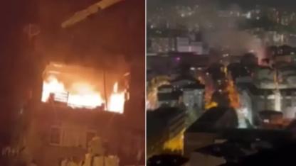 Kağıthane’de facianın eşiğinden dönüldü! Yangın ve şiddetli patlamalar