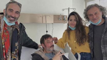 Geniş Aile oyuncuları Ufuk Özkan'ı yalnız bırakmadı! Hastanede duygusal buluşma