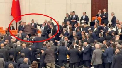 Akın Gürlek'in yemin töreni sırasında kavga çıktı! Mahmut Tanal'ın burnu kırıldı