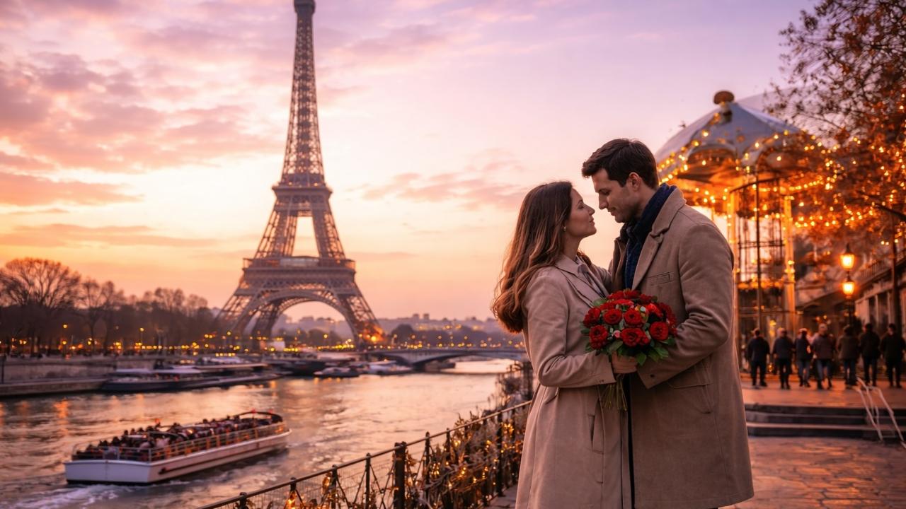 Sevgililer Günü’nde Aşıklar Şehri Paris’te Yoğunluk