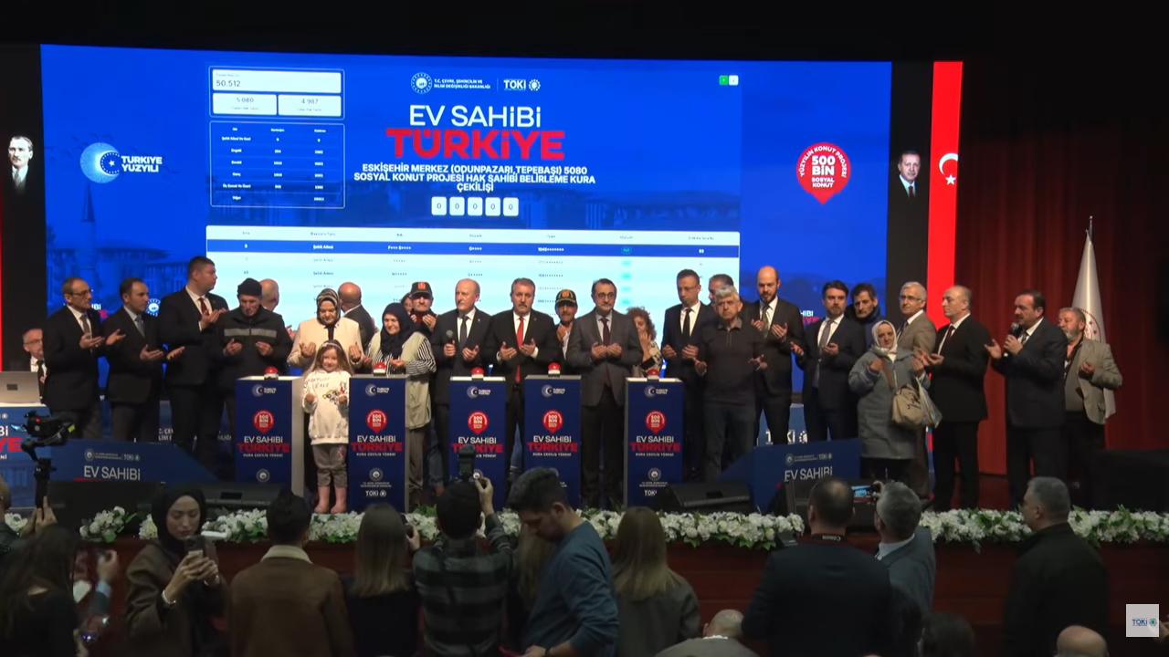 TOKİ Sivrihisar kura sonuçları 1626 başvuru arasından belirlendi