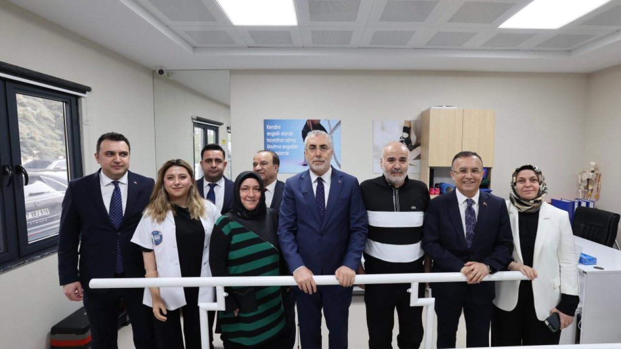 Bakan Işıkhan, Gaziantep'te Protez-Ortez Merkezi'nde engellilerle bir araya geldi