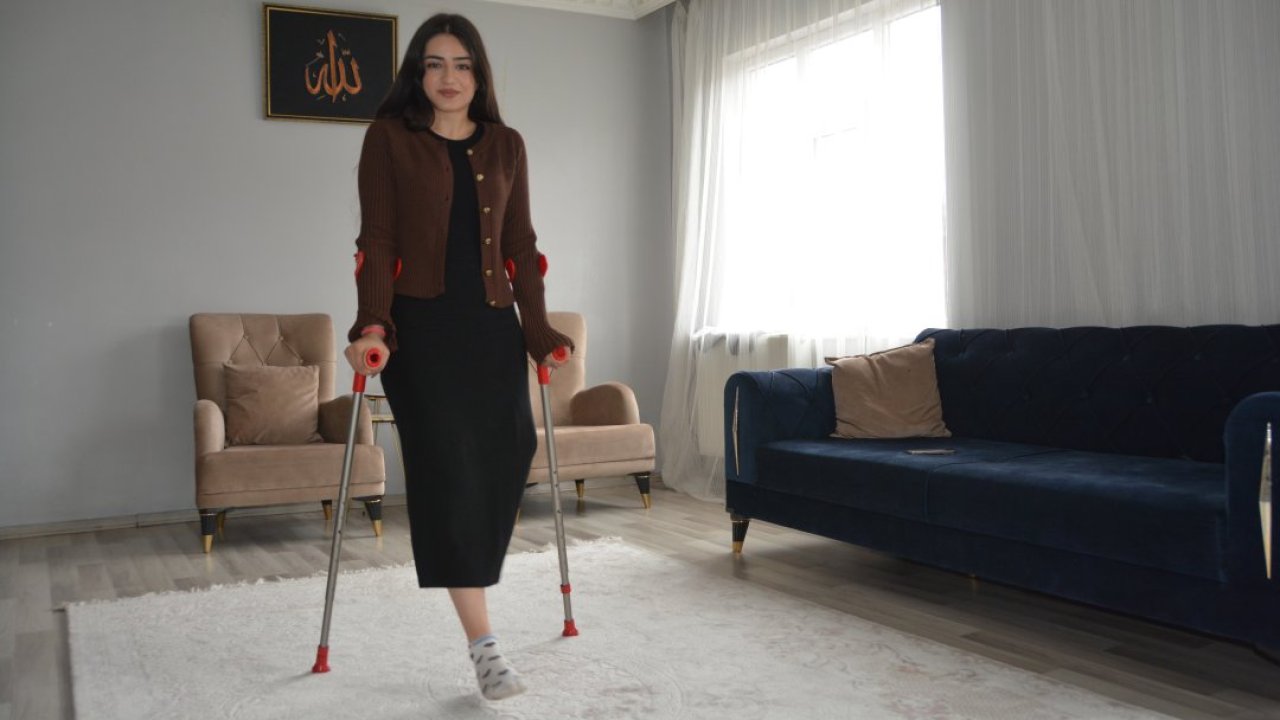 Kanserden bir bacağı kesilen üniversite öğrencisinin hayali protez bacakla tekrar yürümek
