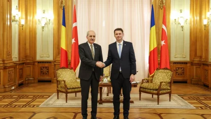 TBMM Başkanı Kurtulmuş, Bükreş'te Romanya Senato Başkanı Abrudean ile görüştü