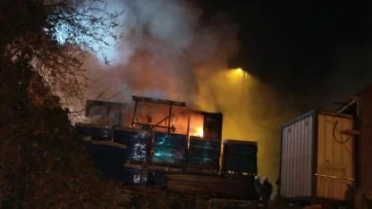 Üsküdar’da Korkutan Gece: İnşaat Alanındaki İşçi Konteyneri Alev Alev Yandı!