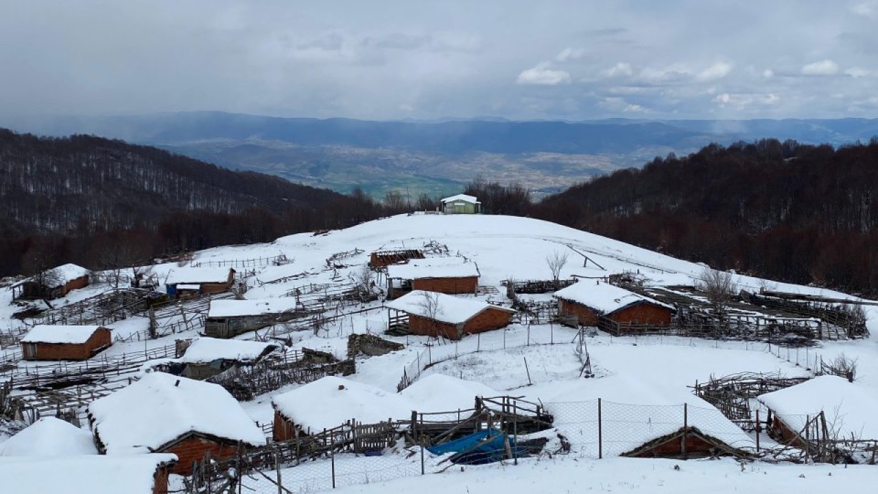 Amasya'nın yüksek kesimleri karla kaplandı