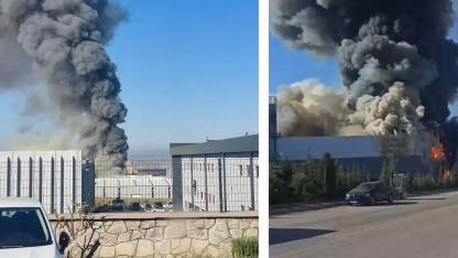 Ankara Sincan'da boya üretim fabrikasında yangın! Başkent'te Boya fabrikası alev alev yanıyor!