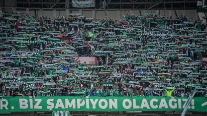 Bursaspor'un deplasman maçını 35 bin yeşil-beyazlı taraftar izledi