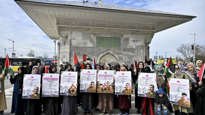 İsrail'in Filistinli esirleri hedef alan "idam yasası" İstanbul'da protesto edildi