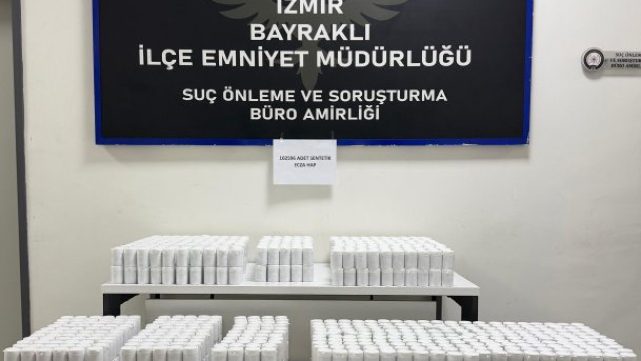 İzmir'de 102 bin 596 uyuşturucu hap ele geçirildi