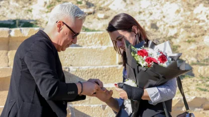 Kastamonu'da yaklaşık 2 bin yıllık antik tiyatroda evlilik teklifi