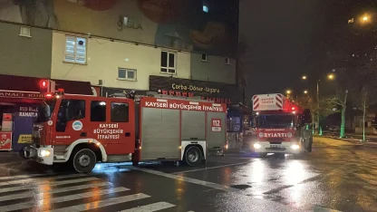 Kayseri'de bir otelde çıkan yangın söndürüldü