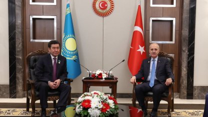 TBMM Başkanı Kurtulmuş, Kazakistan Parlamentosu Meclis Başkanı Koşanov ile görüştü 