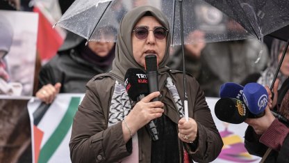 Üsküdar'da Aksa Kadınları Derneğince İsrail'in Filistinli esirleri hedef alan "idam yasası" protesto edildi